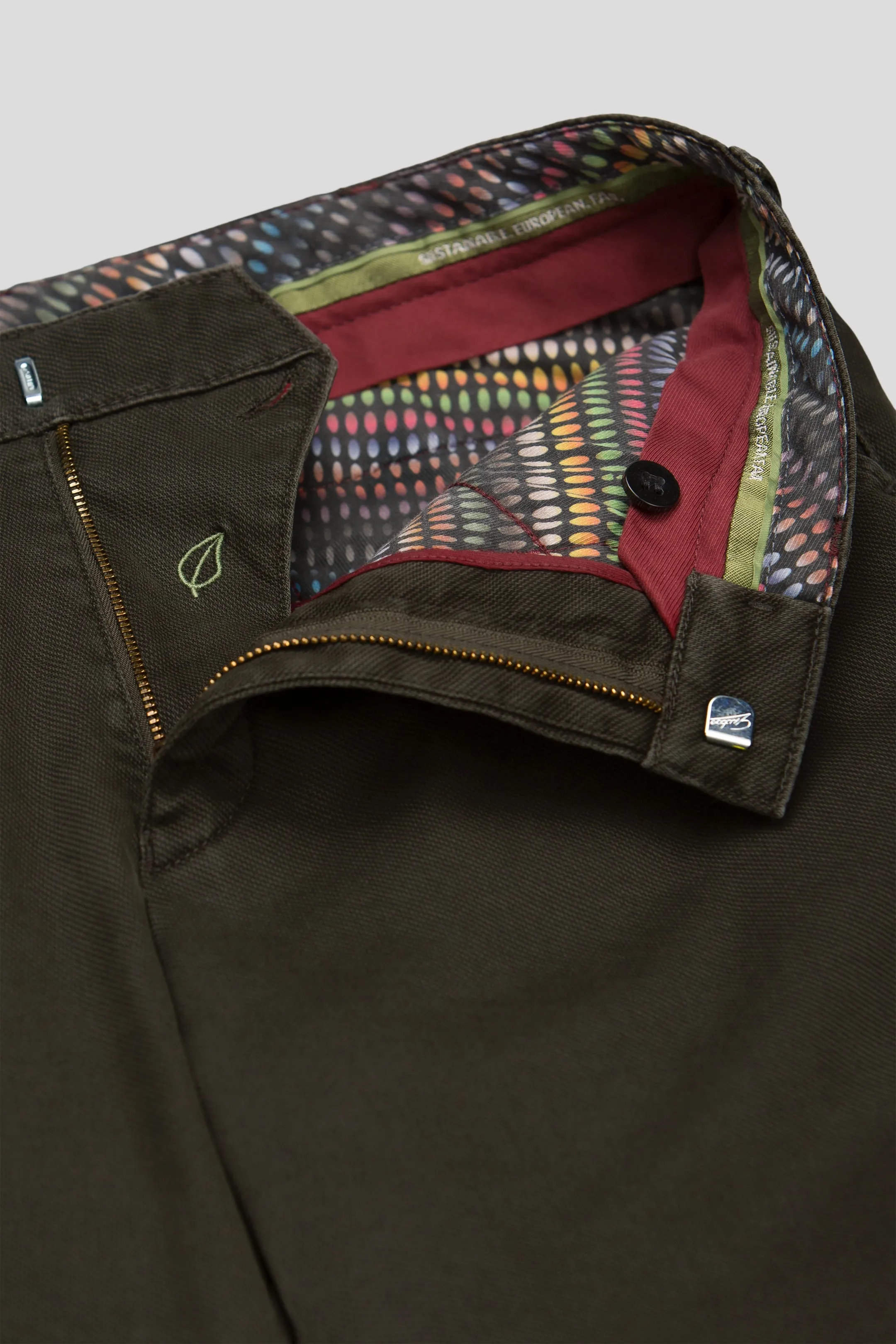 30% OFF - MEYER Chicago Trousers - 5613 Fine Micro Cotton Chinos - Laurel Green