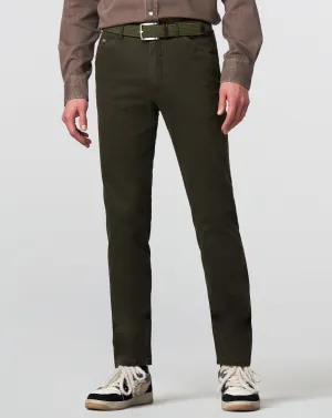 30% OFF - MEYER Chicago Trousers - 5613 Fine Micro Cotton Chinos - Laurel Green