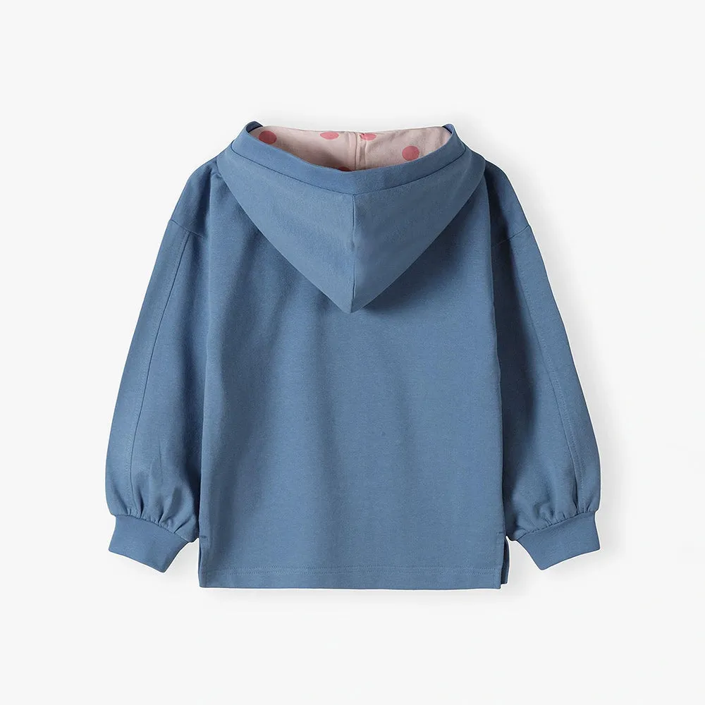 5.10.15 Cut Patch Cadet Blue Terry Zipper Hoodie 12363
