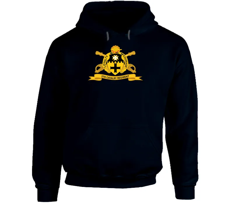 5th Cavalry Regiment W Br - Ribbon Hoodie