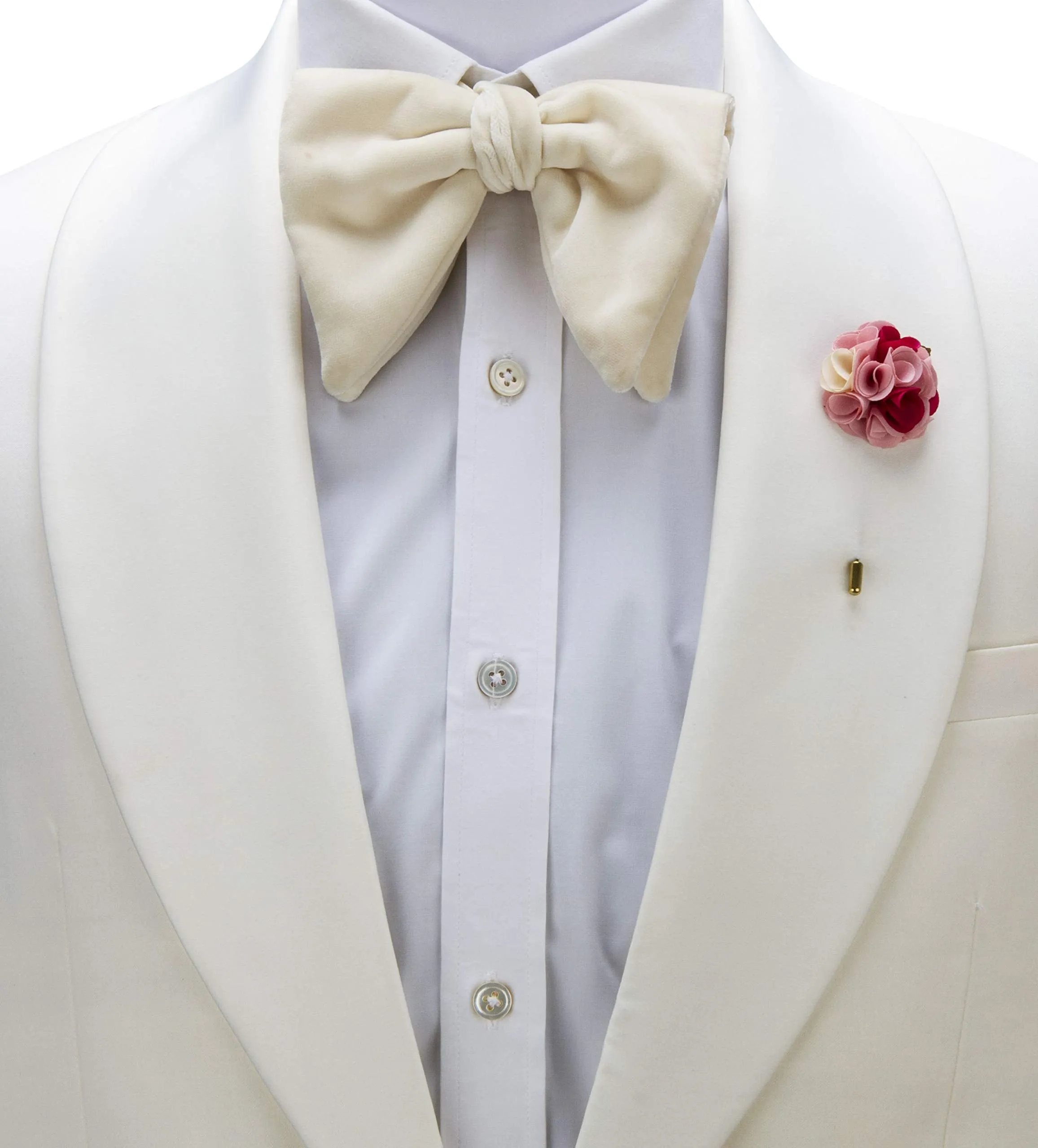 A N KINGPiiN Lapel Pin for Men Bunch Flower with Gold Leaf Brooch Suit Stud, Shirt Studs Men's Accessories Pink