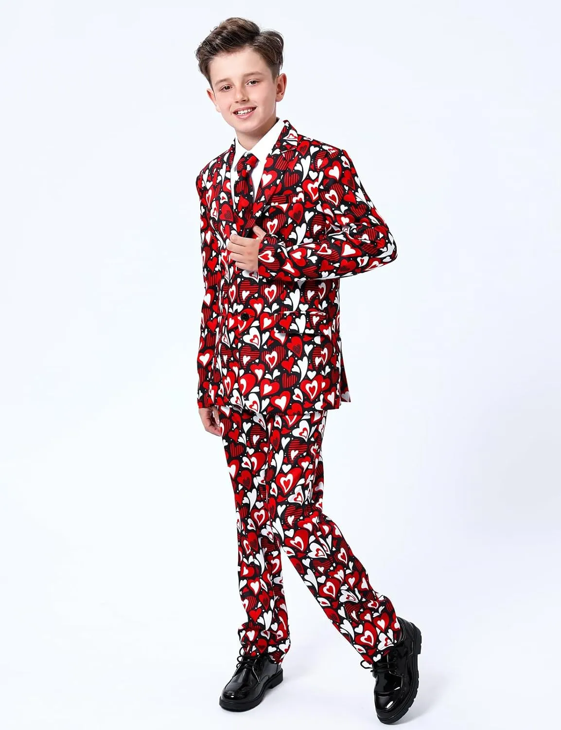 A&J DESIGN Boys Funny Print Suit for 6-16 Years