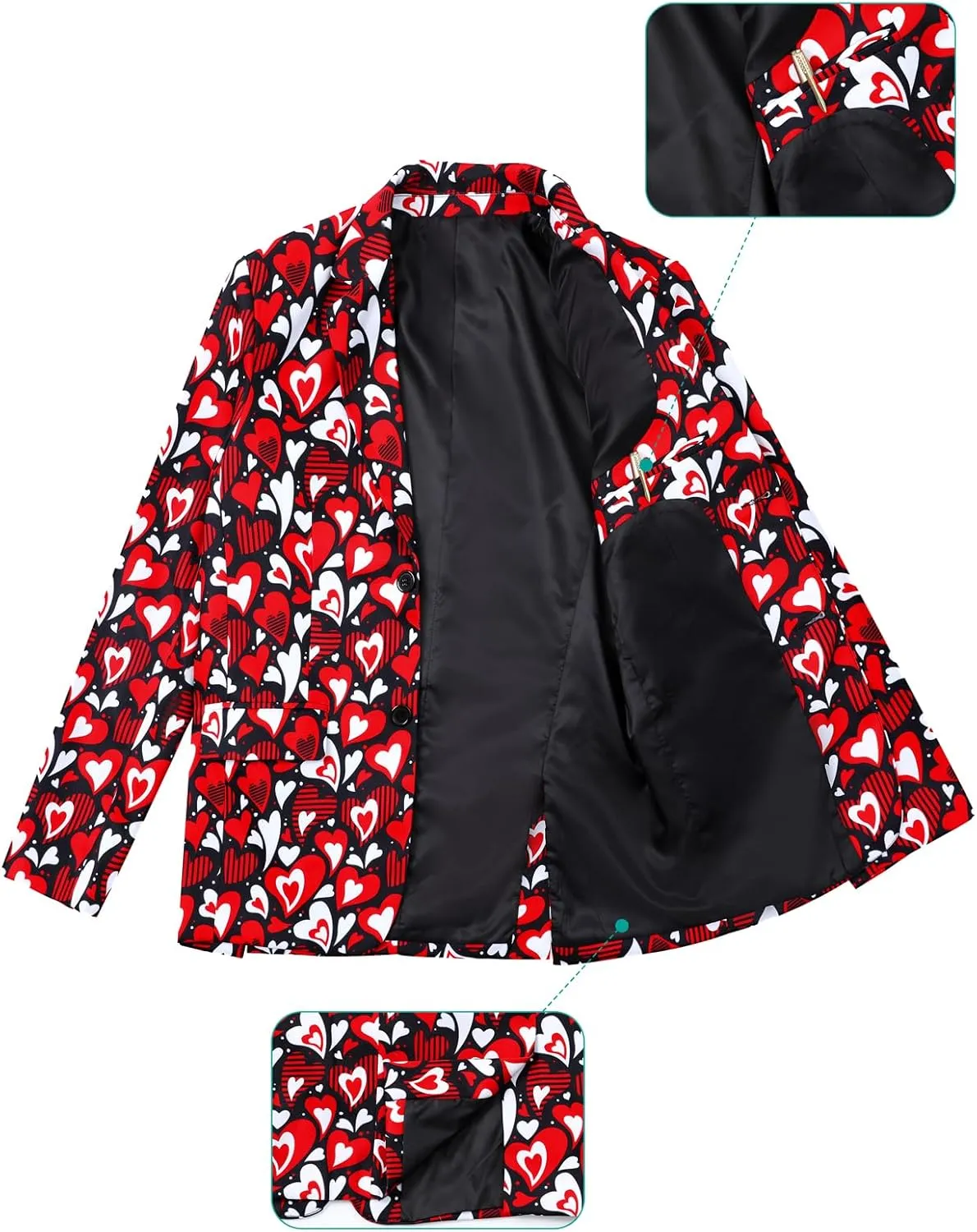 A&J DESIGN Boys Funny Print Suit for 6-16 Years