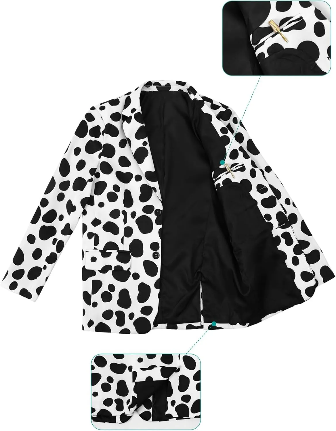 A&J DESIGN Boys Funny Print Suit for 6-16 Years