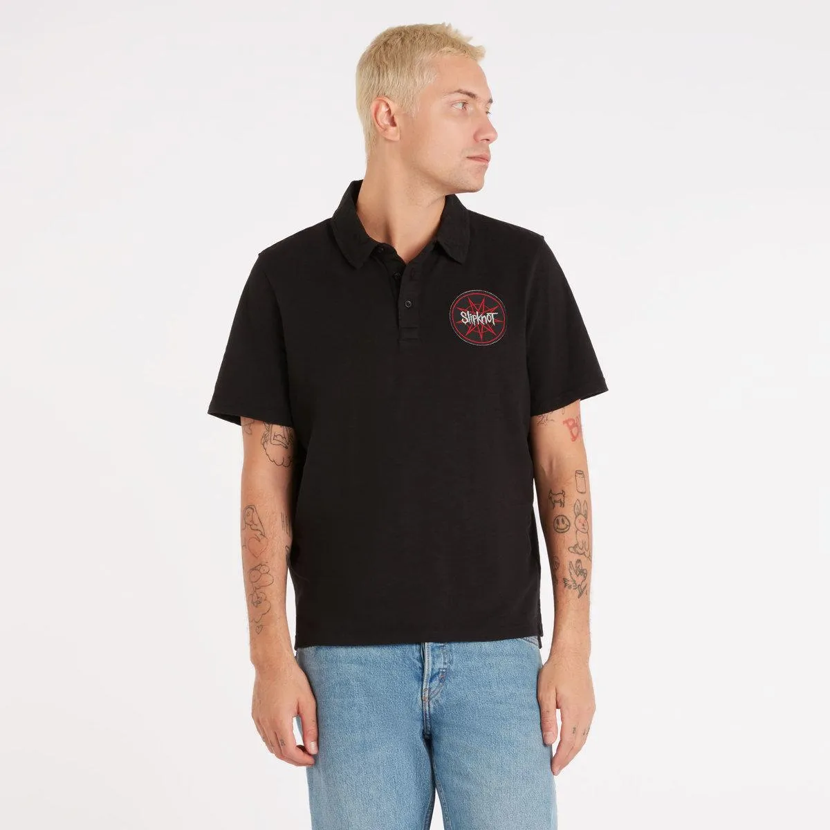Amplified Mens Des Moines 1995 Slipknot Polo Shirt