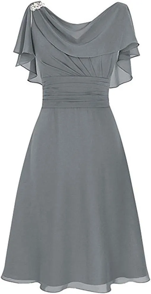 Aniywn Women Formal Wedding Bridesmaid Dress Plus Size High-Waist Party Ball Prom Gown Cocktail Dress
