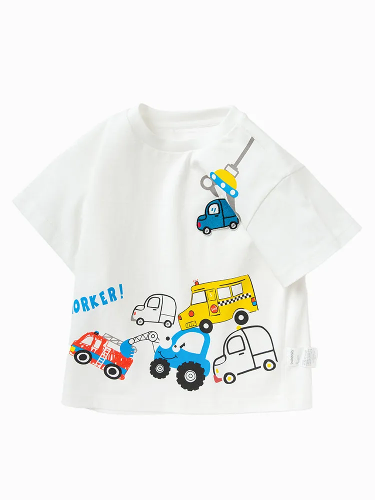 Balabala Toddler Boys' Graphic Car Tees Cotton Short Sleeve T-Shirt