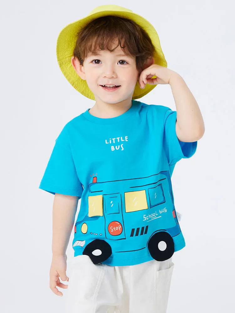 Balabala Toddler Boys' Graphic Car Tees Cotton Short Sleeve T-Shirt