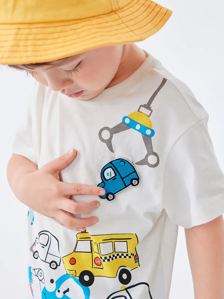 Balabala Toddler Boys' Graphic Car Tees Cotton Short Sleeve T-Shirt