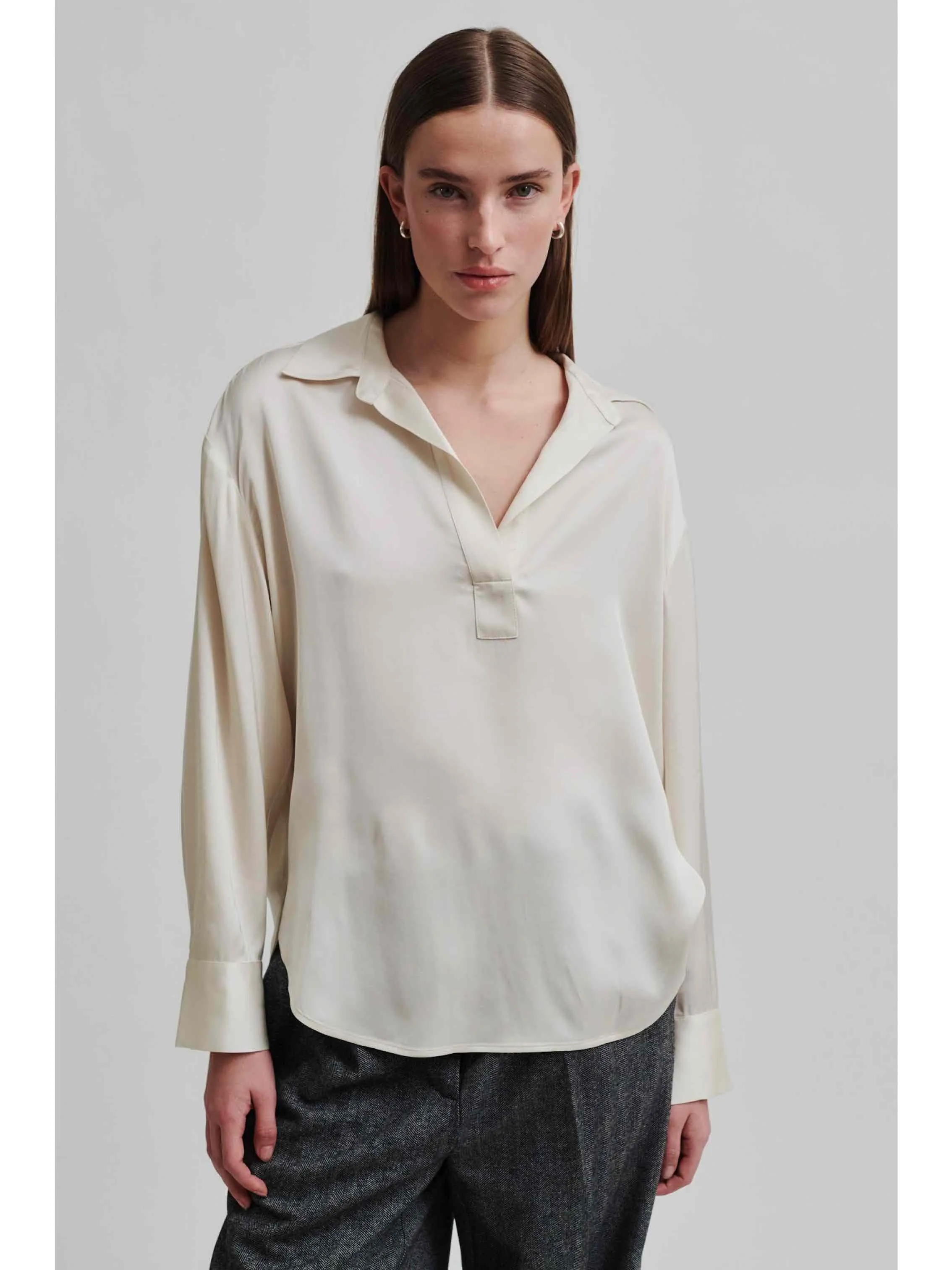 Bardi Silky Blouse - Sand