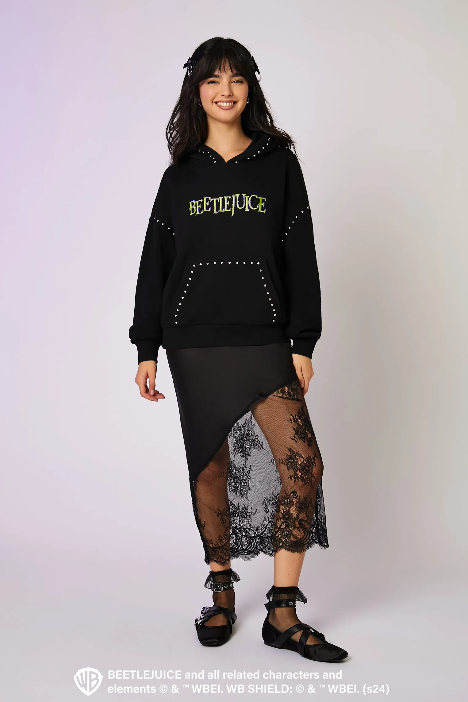 Beetlejuice Rhinestone Hoodie