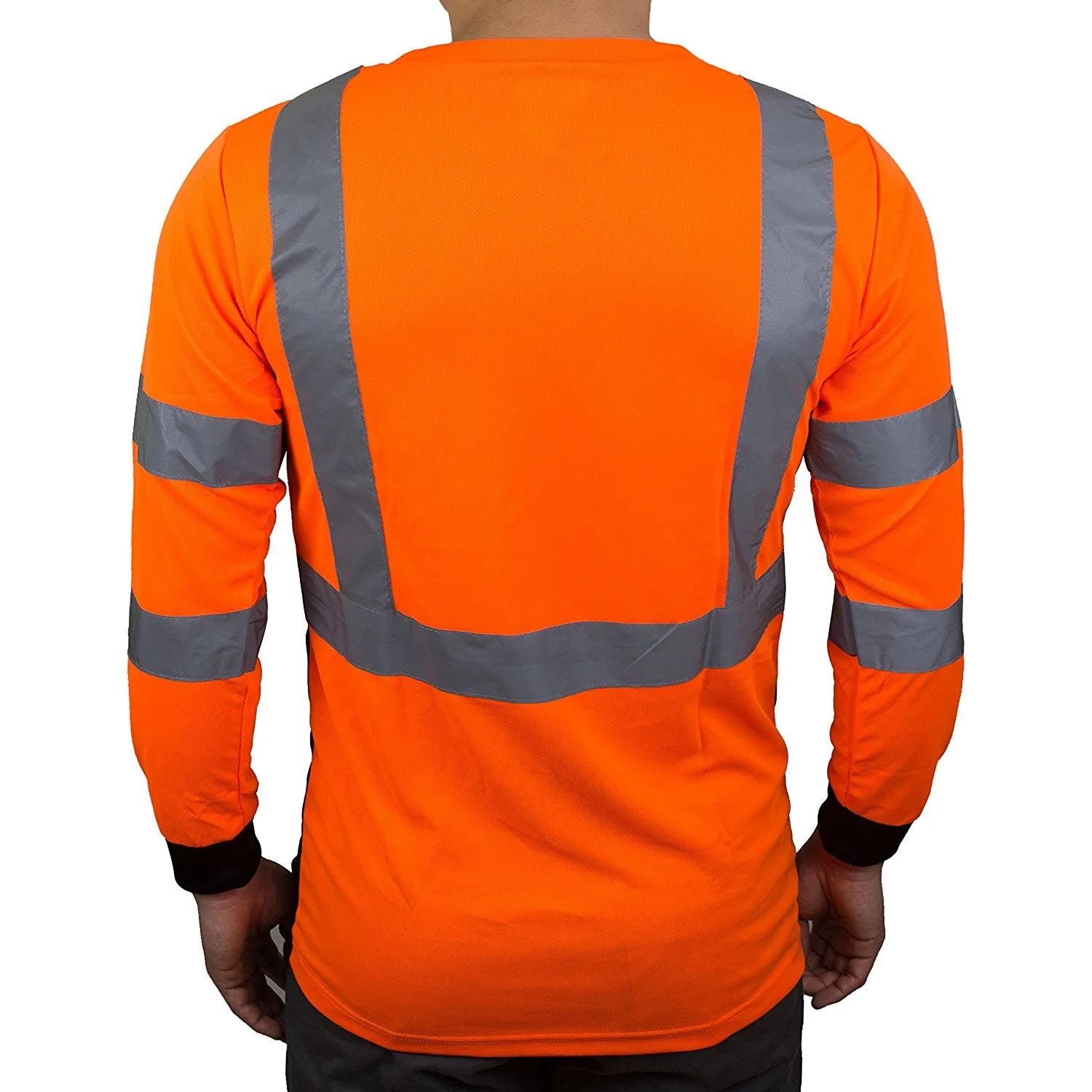 BFL8711;2 Class 3  Hi-Vis T Shirt with Moisture Wicking Mesh-(Lime/ Orange)