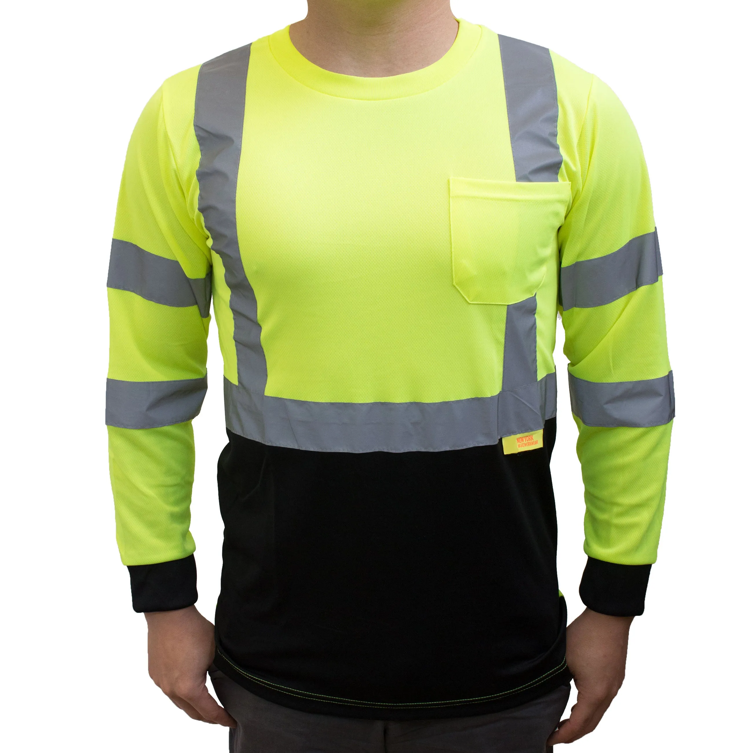 BFL8711;2 Class 3  Hi-Vis T Shirt with Moisture Wicking Mesh-(Lime/ Orange)