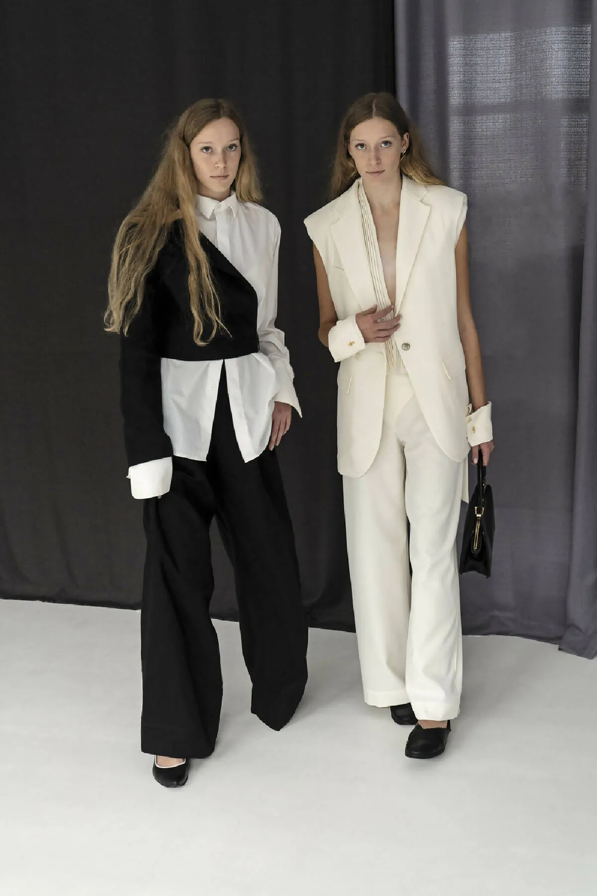 BLACK HALF MOON TROUSERS