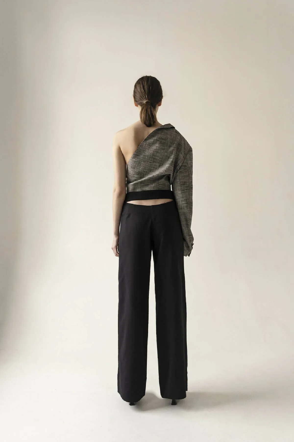 BLACK HALF MOON TROUSERS