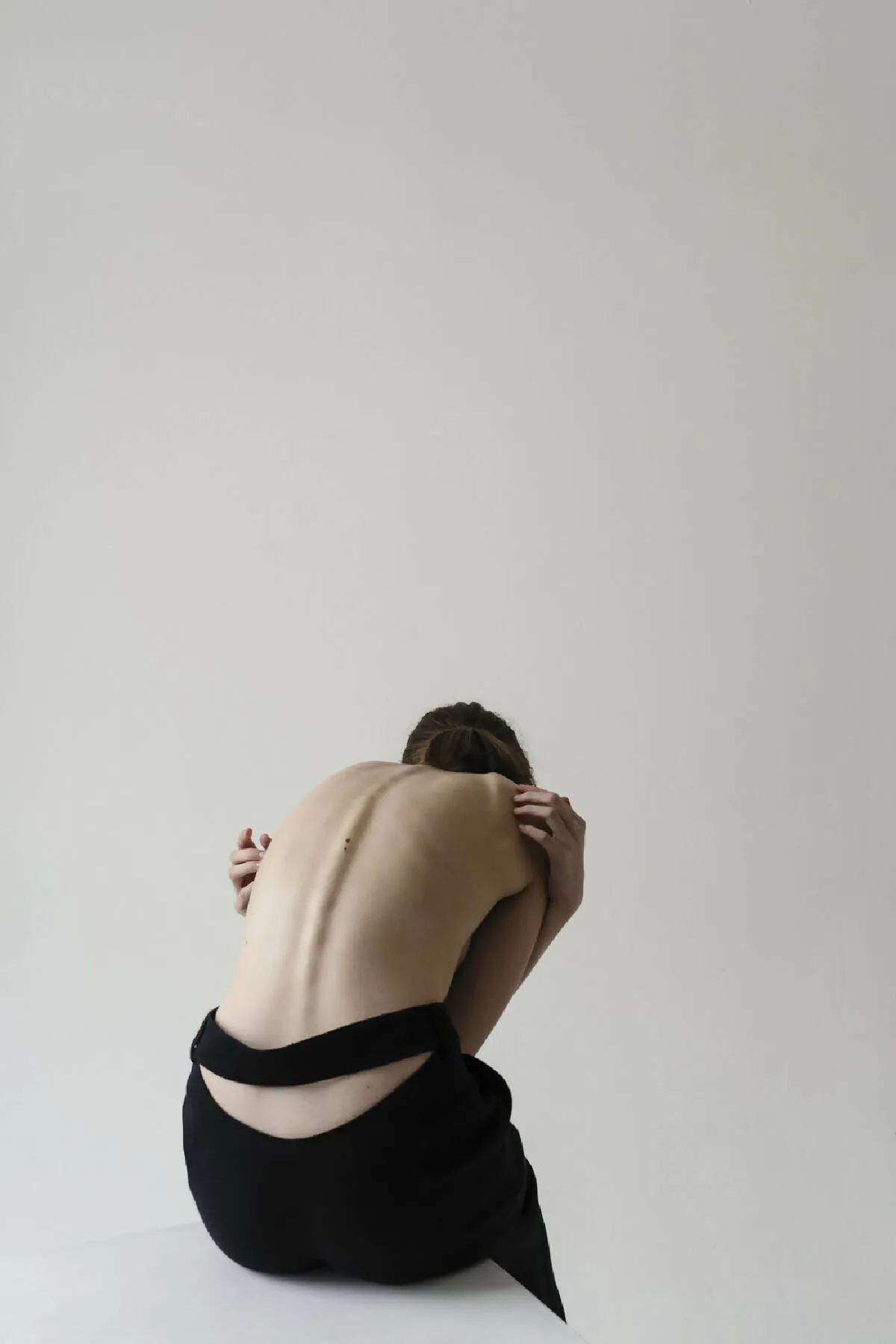 BLACK HALF MOON TROUSERS