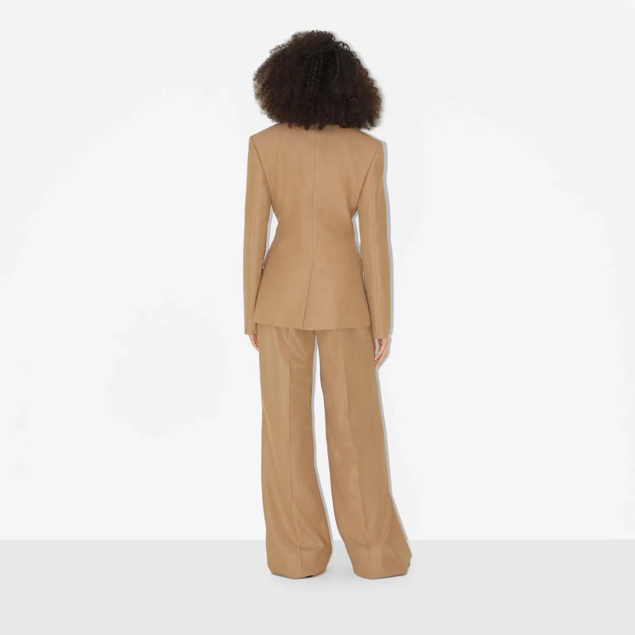 BURBERRY PLEATED WOOL WIDE-LEG TROUSERS