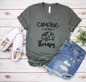 Camping is my Therapy - Family Matching Vacation T Shirt - RV - Recreational - Adventure - Custom Unisex