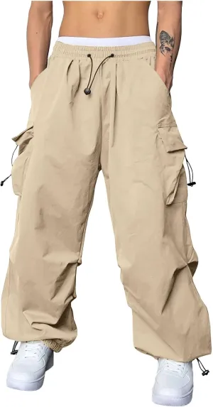 Cargo Pant for Men Cotton Casual Joggers Elastic Waist Cargo Combat Work Pant with Multiple Pockets