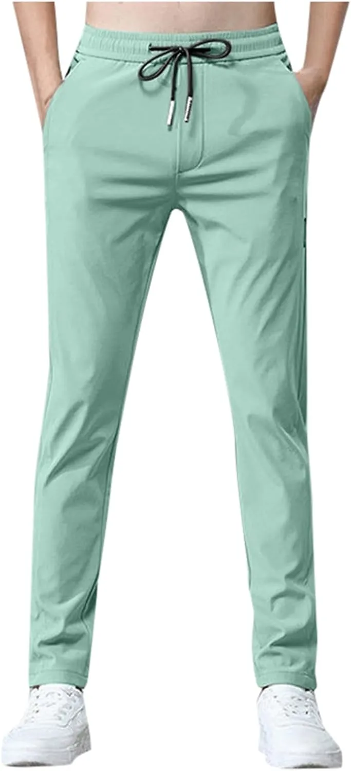 Cargo Work Trousers Mens Cotton Casual Chino Pants Yoga Sweatpant Pockets Baggy Joggers Bottoms Trousers