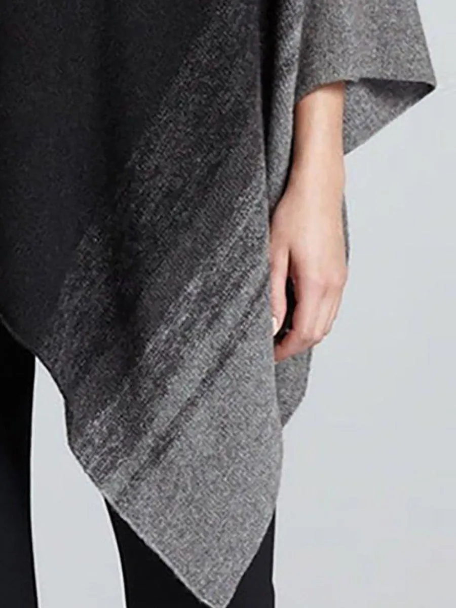 Casual High Collar Gradient Shirts & Tops