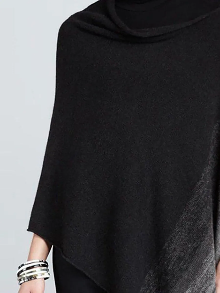 Casual High Collar Gradient Shirts & Tops