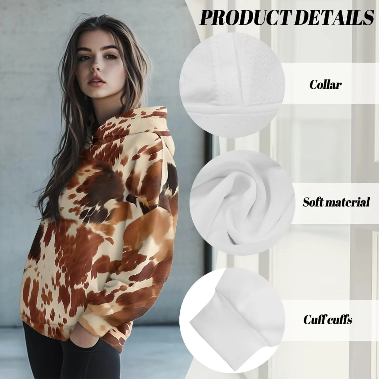 Casual Women Hoodies Oversized Sweatshirt Long Sleeve Hoodie Pullover Tops