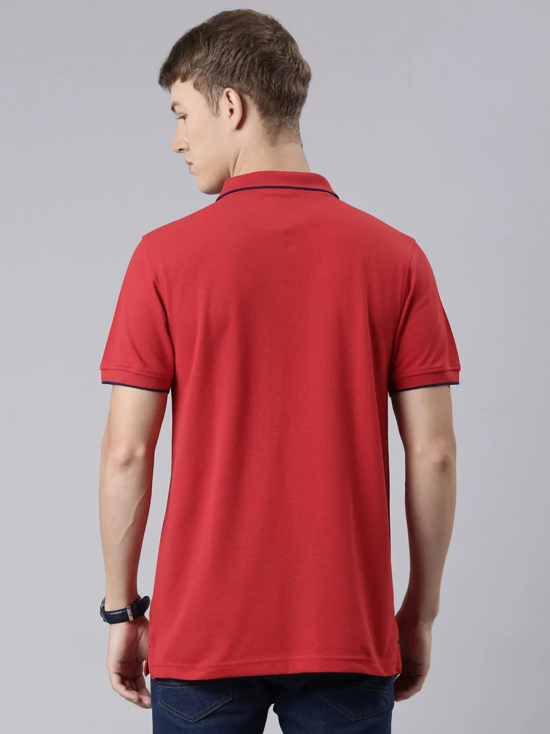 Classic Polo Men's Polo Neck Half Sleeve Slim Fit Cotton T Shirt | TOY-NOVA-SALSA SF P