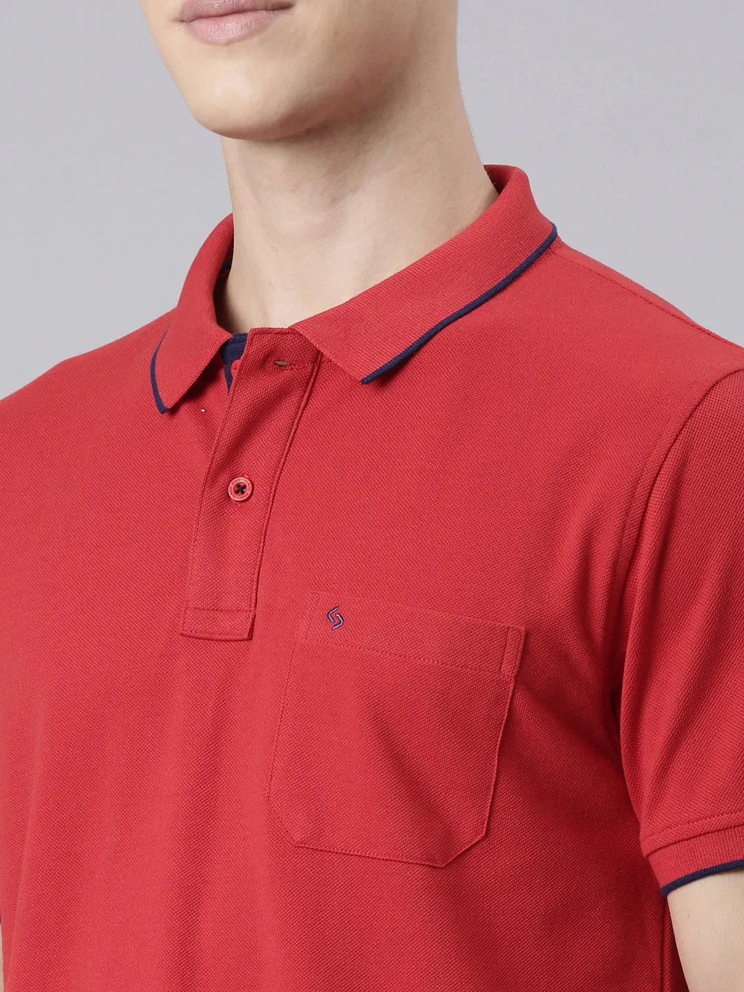 Classic Polo Men's Polo Neck Half Sleeve Slim Fit Cotton T Shirt | TOY-NOVA-SALSA SF P