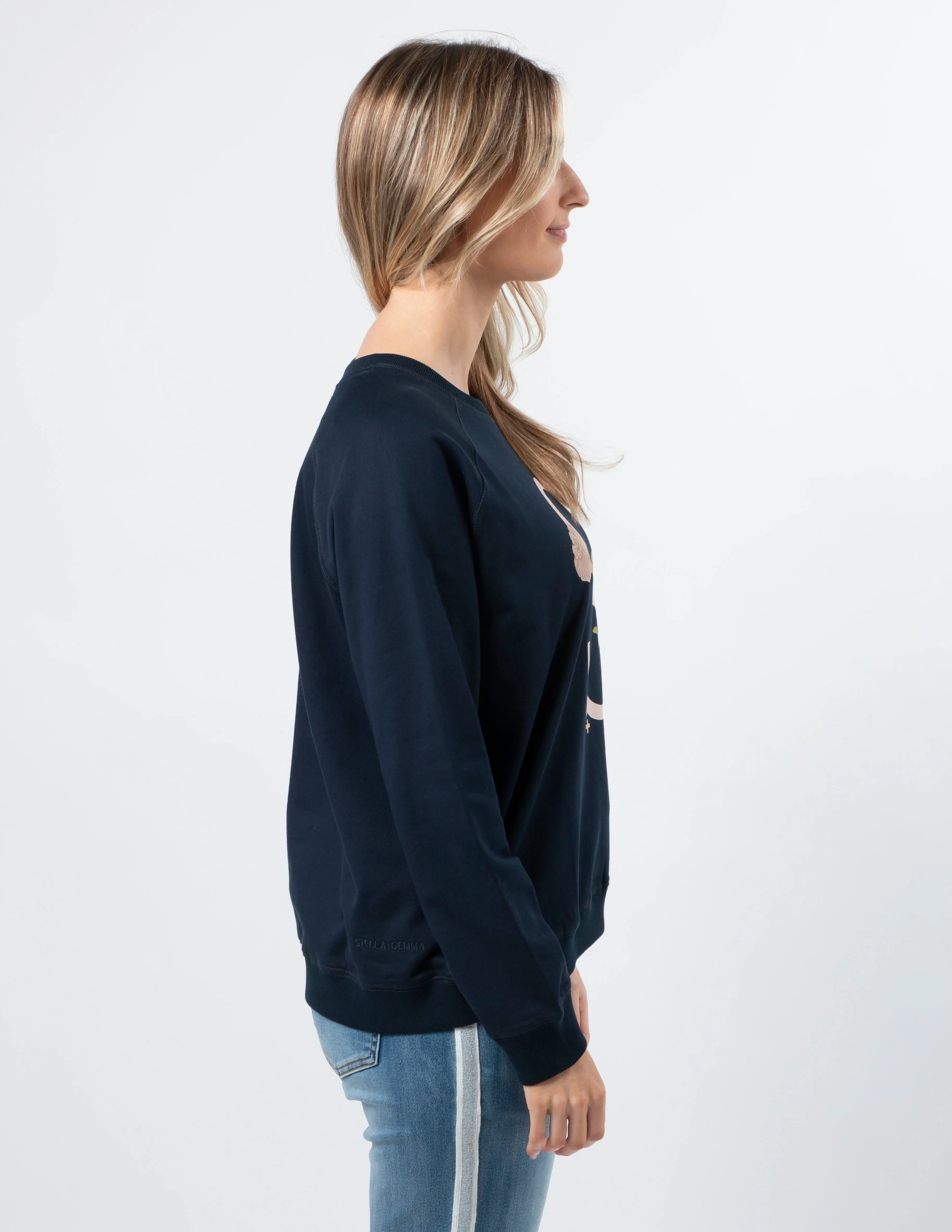 Classic Sweater - Navy Fiore