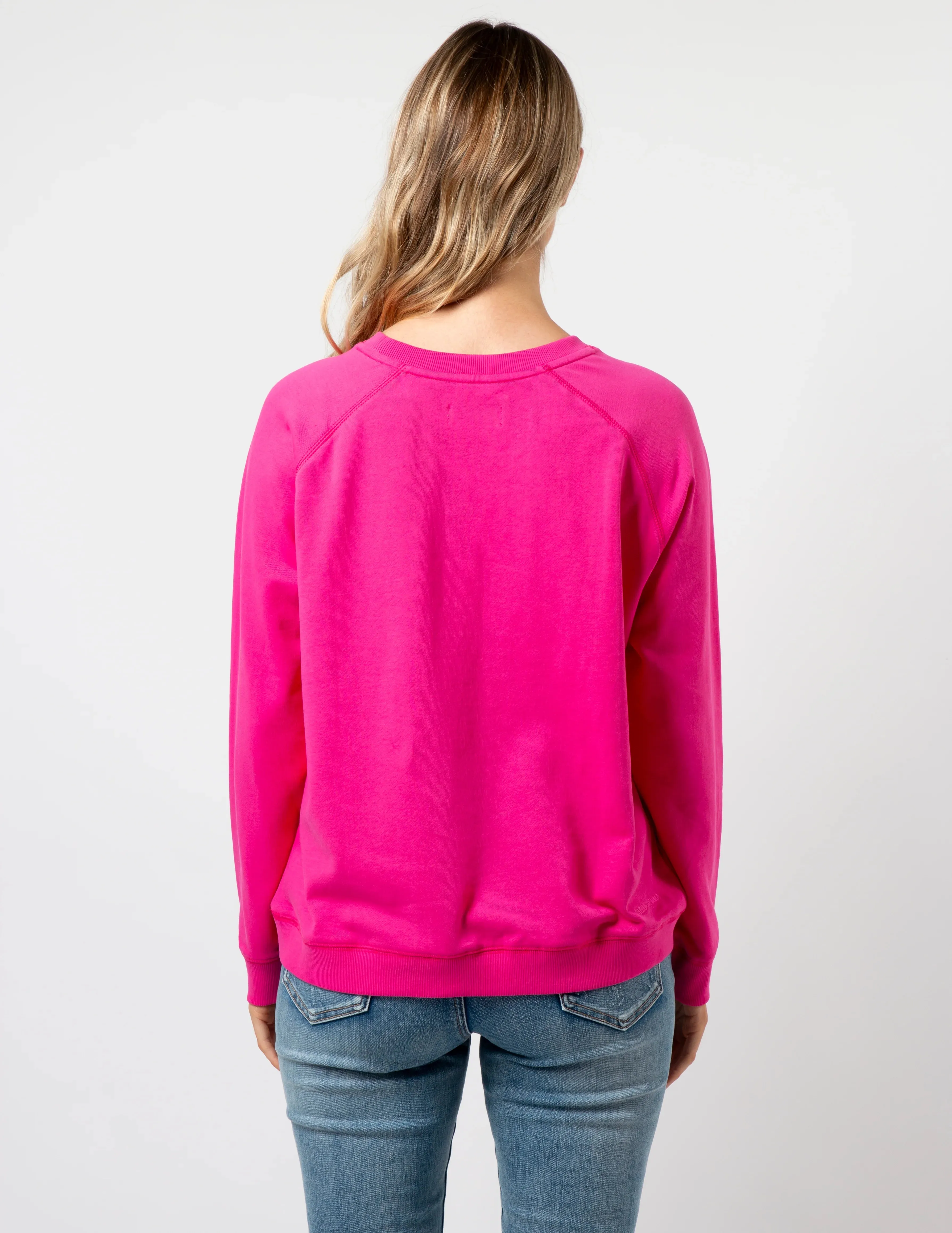 Classic Sweater with Bow - Neon Pink