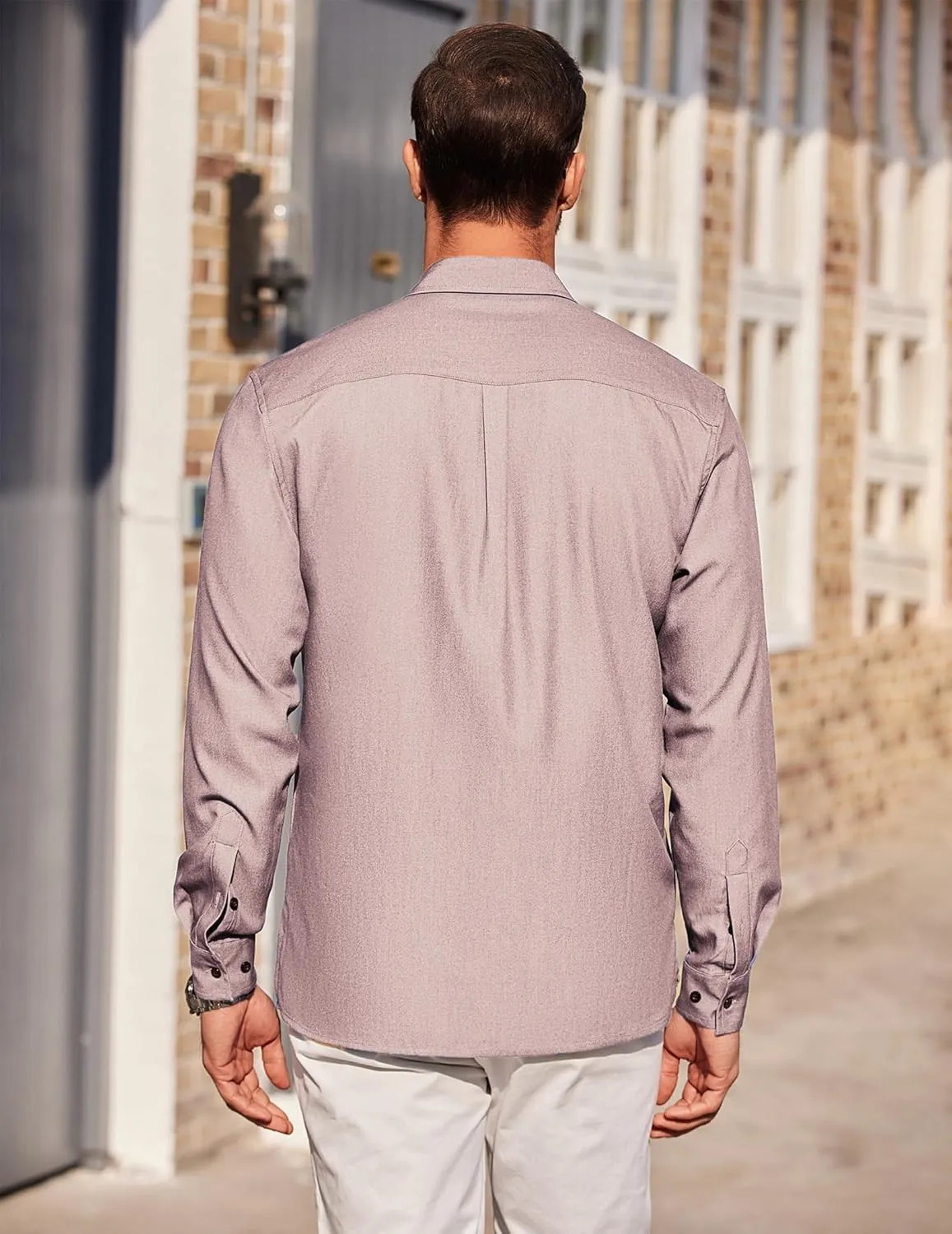 COOFANDY Mens Casual Button Down Shirts Long Sleeve Wrinkle Free Untucked Dress Shirts