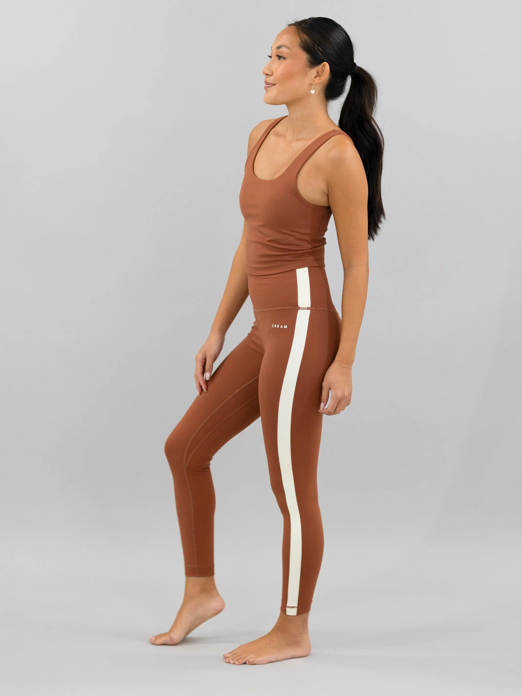 Cream Yoga Hana 7/8 Length Legging