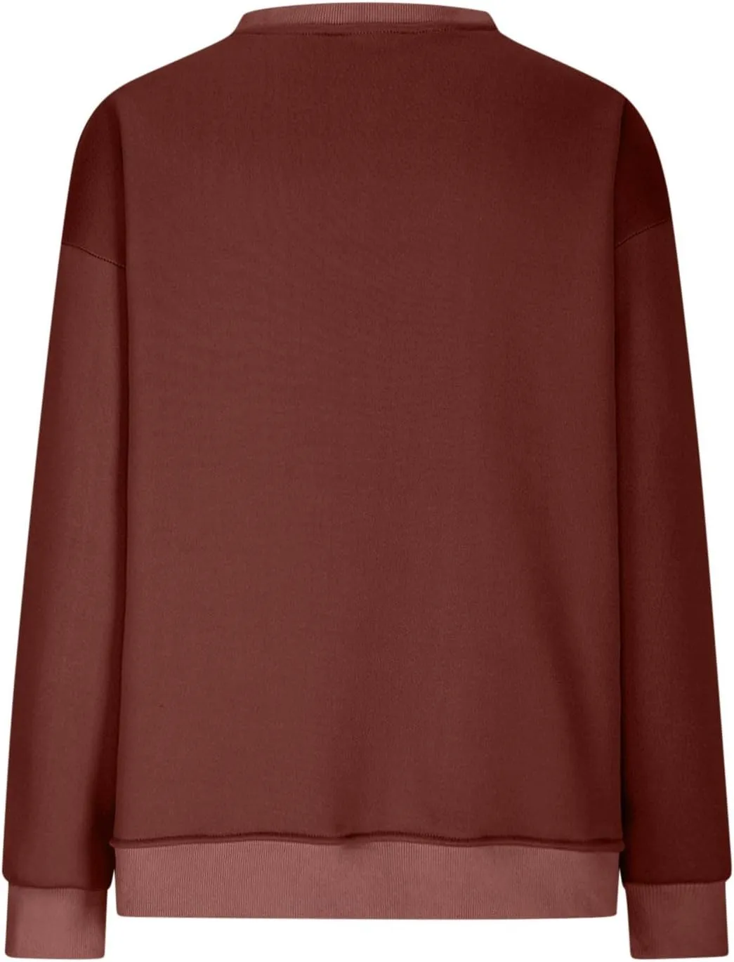 Crewneck Sweatshirts for Women Oversized Patchwork Casual Trendy Fall Tops Long Sleeve Pullover Sweaters with Pockets