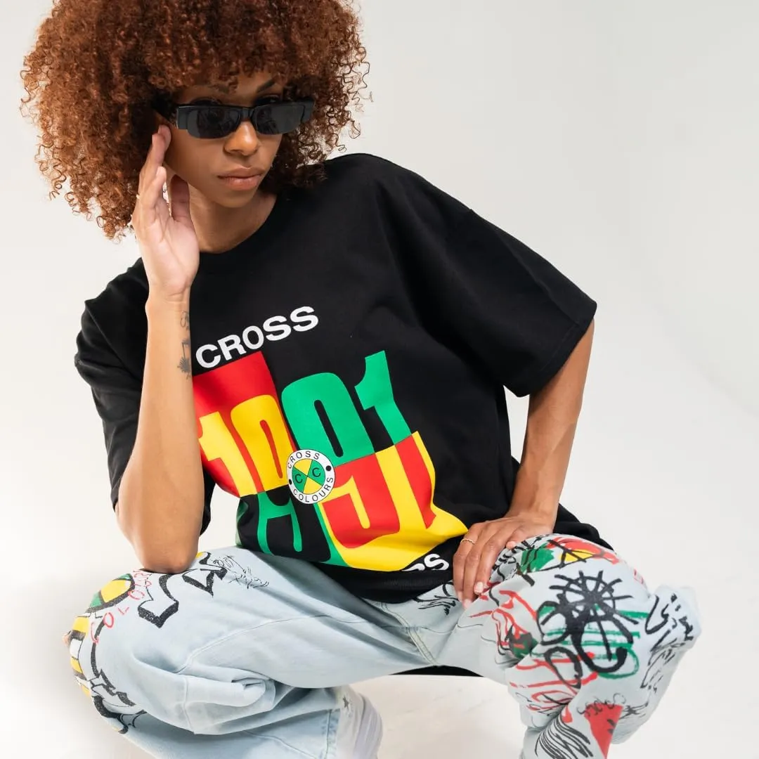 CROSS COLOURS Urban Retro 1990's Vintage | T-Shirt