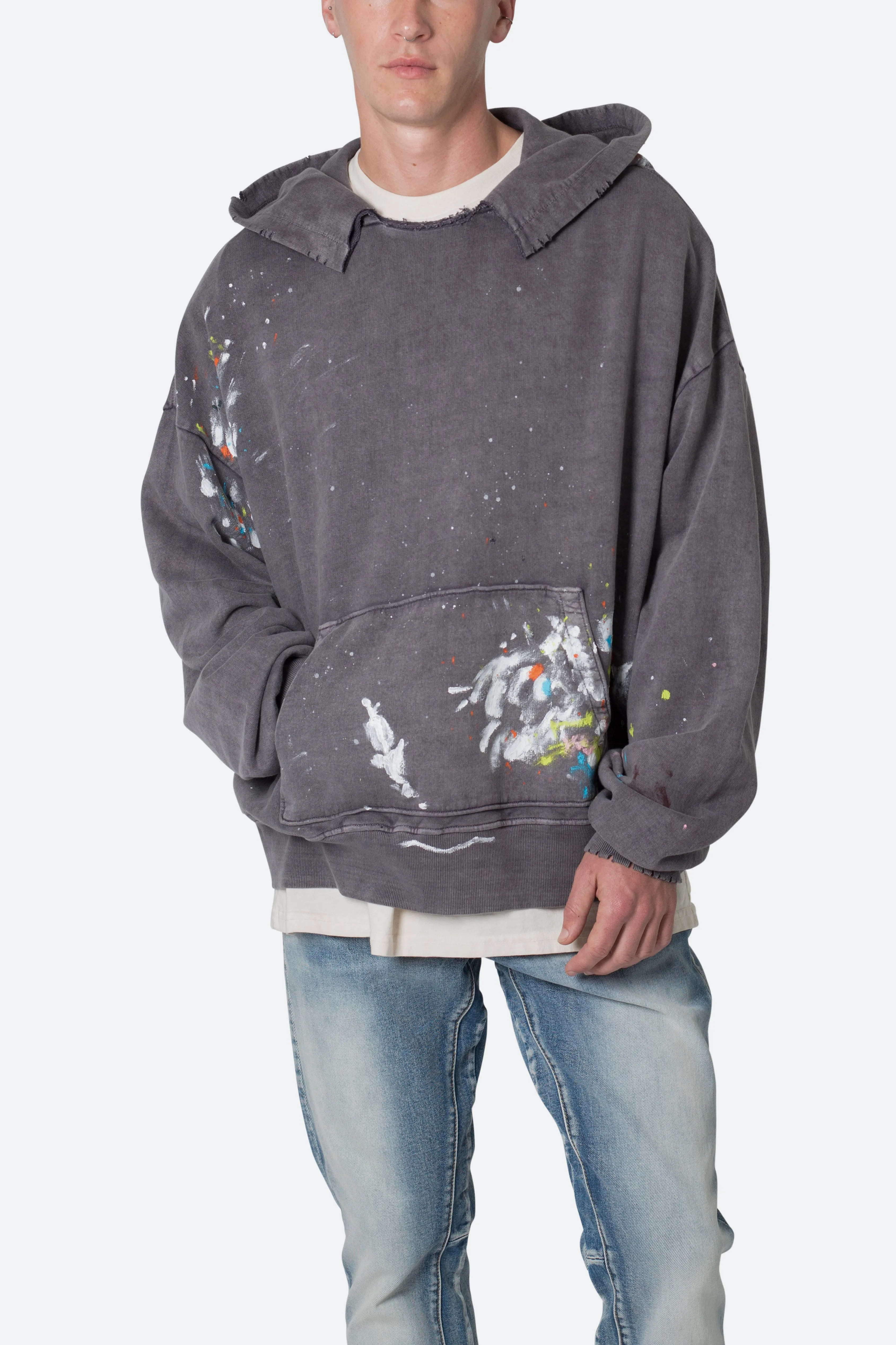Destroyed Painter Hoodie - Charcoal Grey