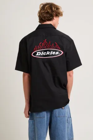 DICKIES 1574 FIRE BOY SHORT SLEEVE SHIRT - BLACK