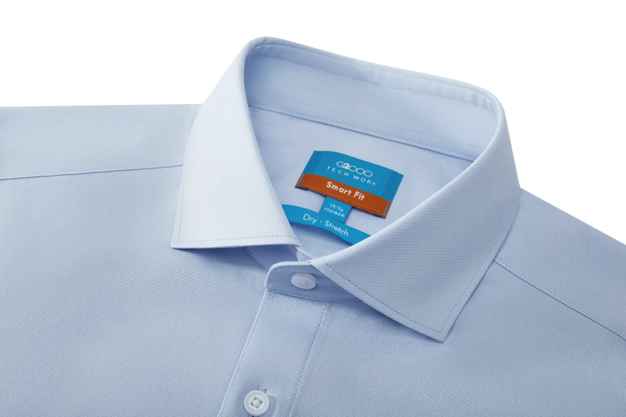 Dry Wicking & Stretch Shirt in Smart Fit Spread Collar