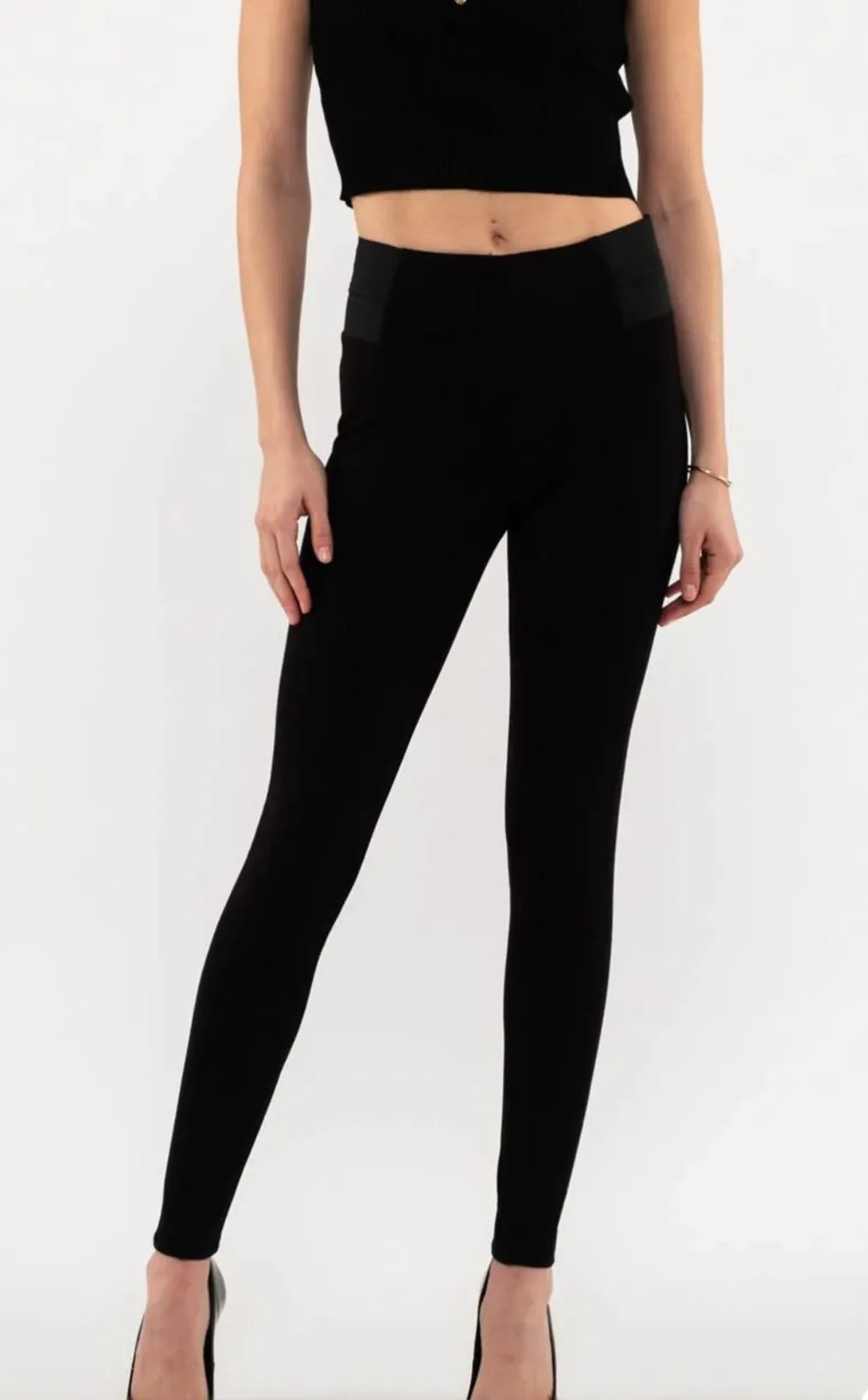 Elastic Side In The Office Leggings
