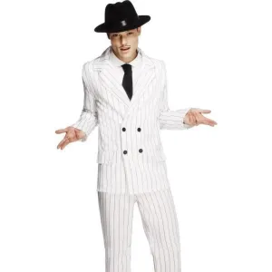 Fever Gangster Costume Adult White