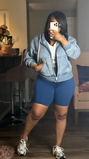 Fit Queen Premium Biking Shorts (Navy)