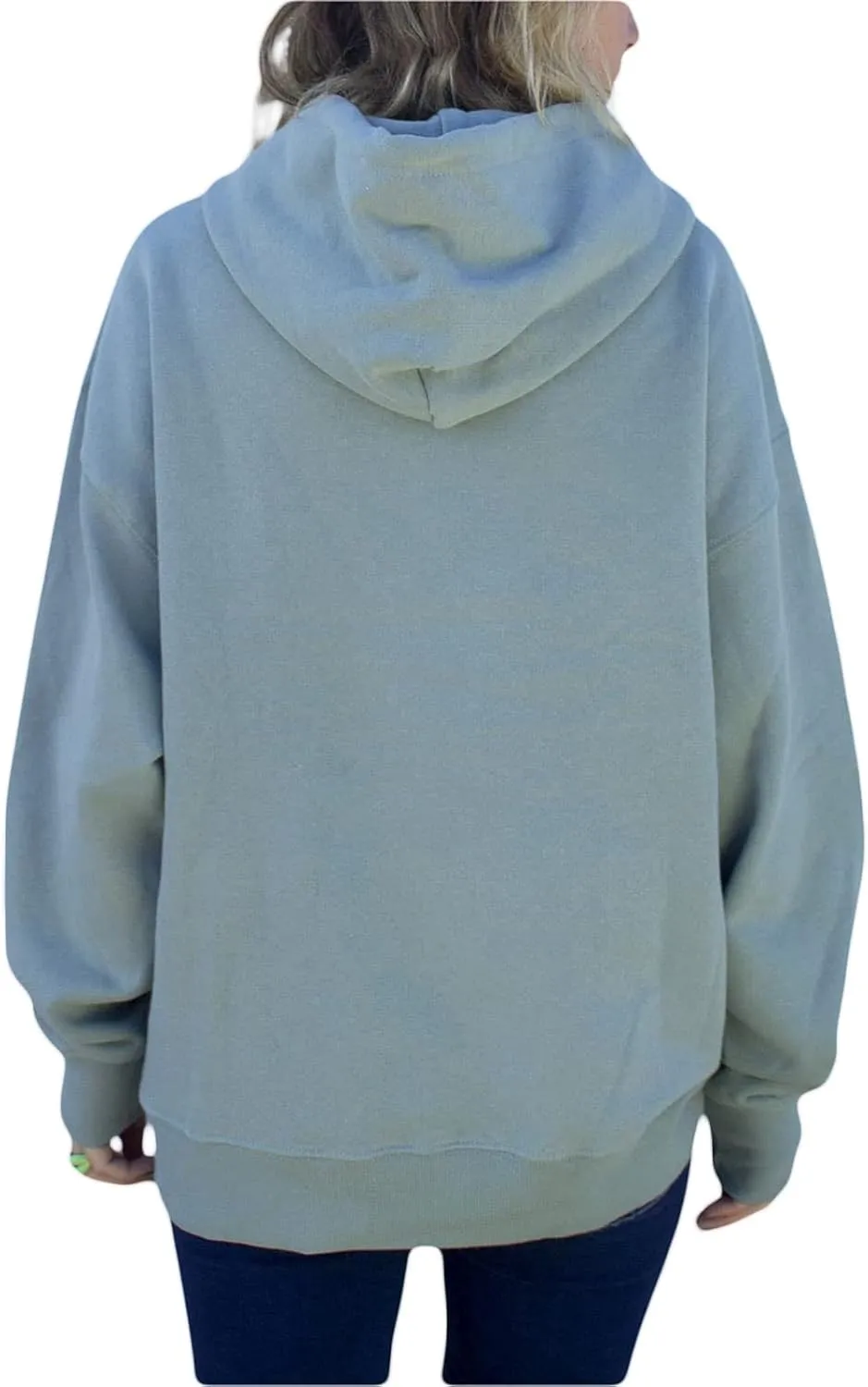 FOMOYUU Women Oversized Zip Up Hoodie E-girl Baggy Loose Solid Hooded Sweatshirt Jacket Outwear Casual Coat