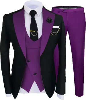 Formal Suits for Men Wedding Slim Fit 3 Piece Dress Business Elegant Party Jacket Vest & Pants JXZ006