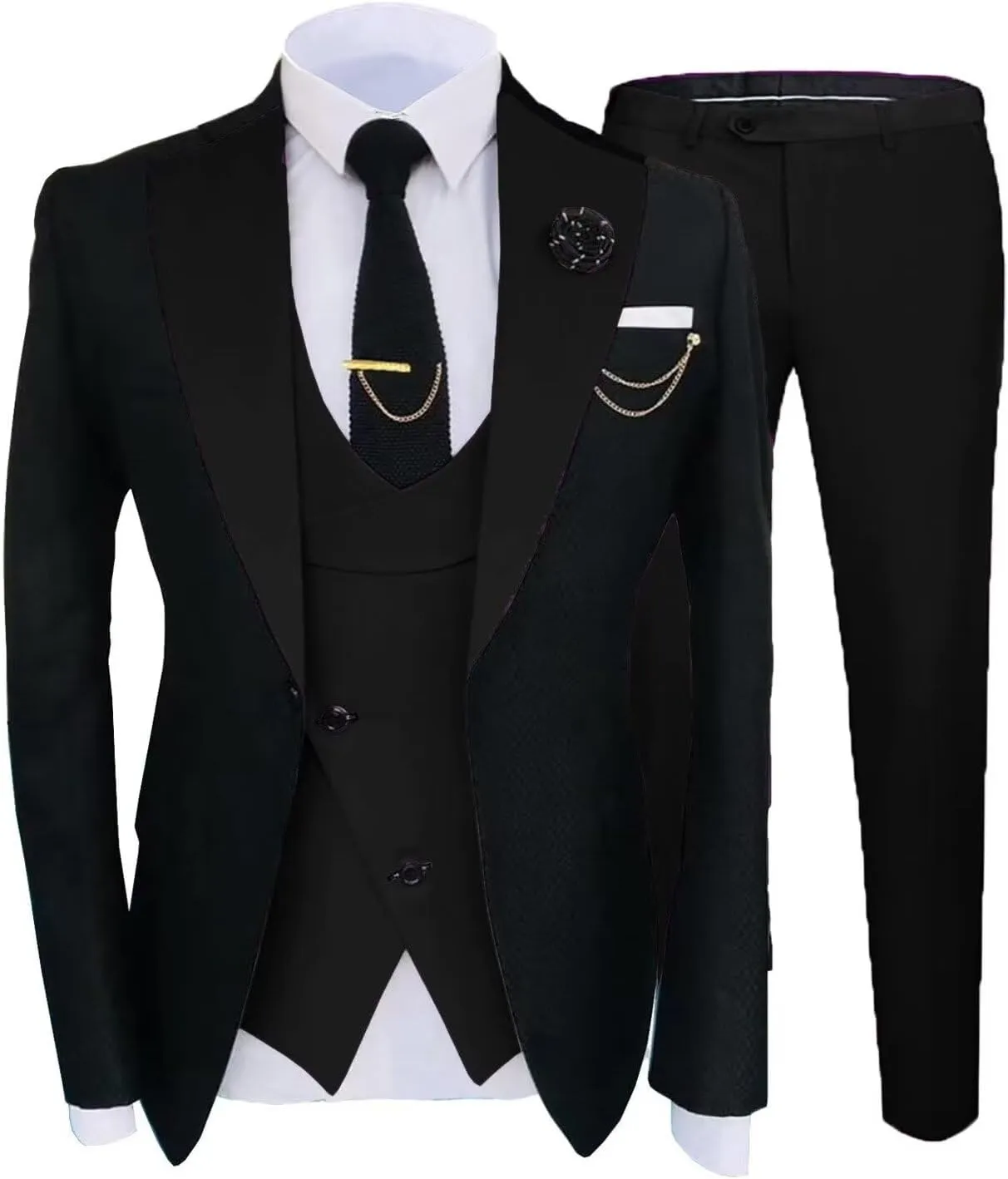 Formal Suits for Men Wedding Slim Fit 3 Piece Dress Business Elegant Party Jacket Vest & Pants JXZ006