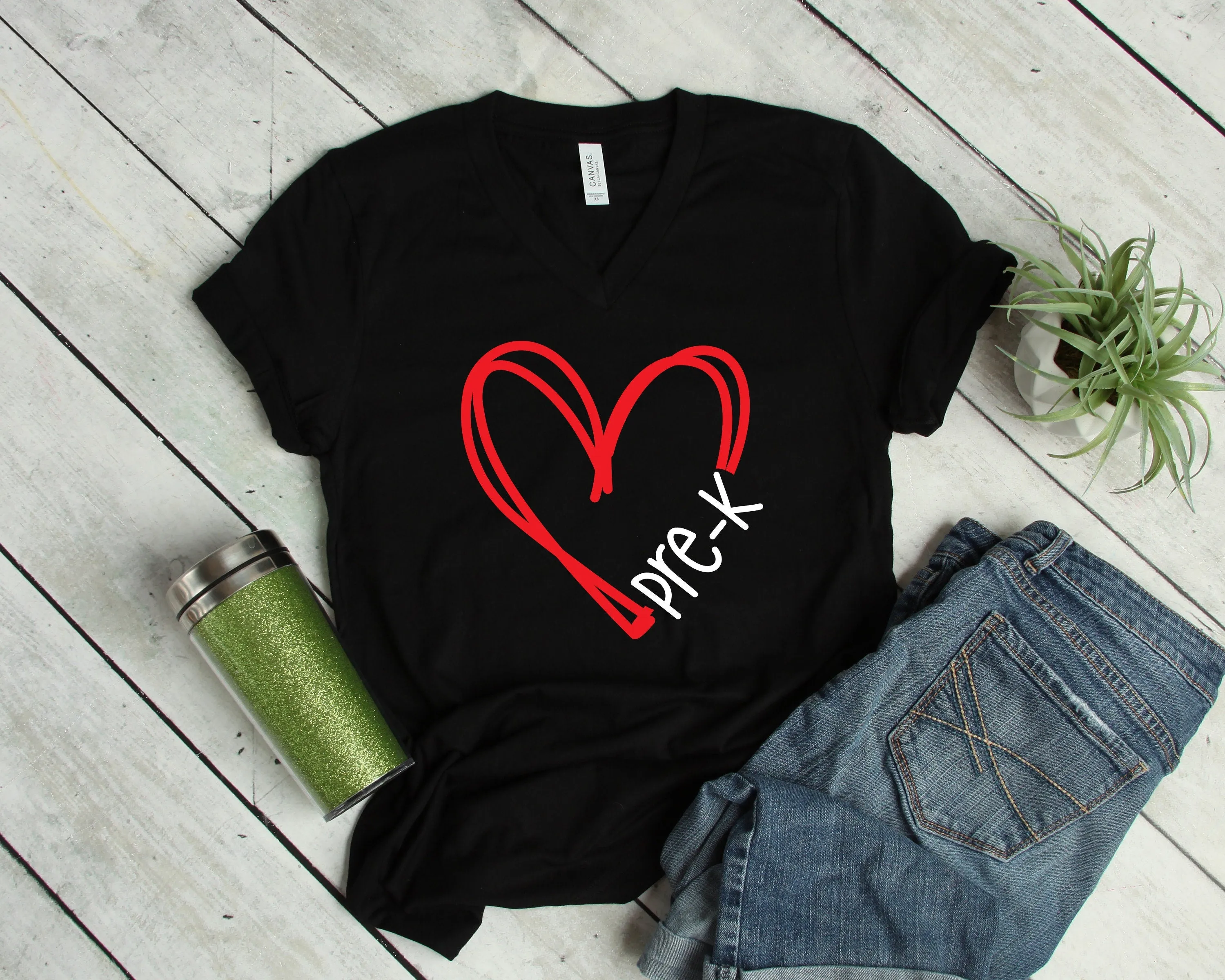 Grade Level Teacher Adult T Shirts - Back to School - PreK - Kindergarten - First - Fifth Grade - Scribble Heart