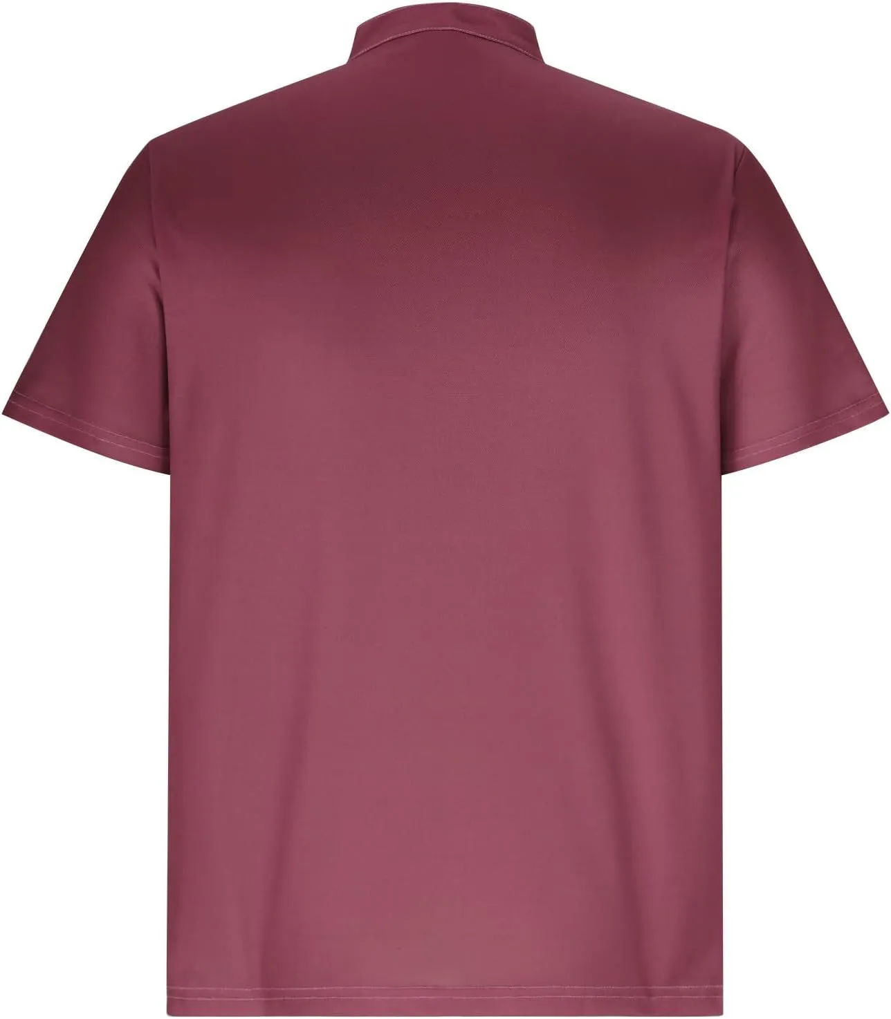 Gradient Color Business Henley Shirts for Men Slim Fit Short Sleeve Stretch Tee Tops Button Down Summer Blouse