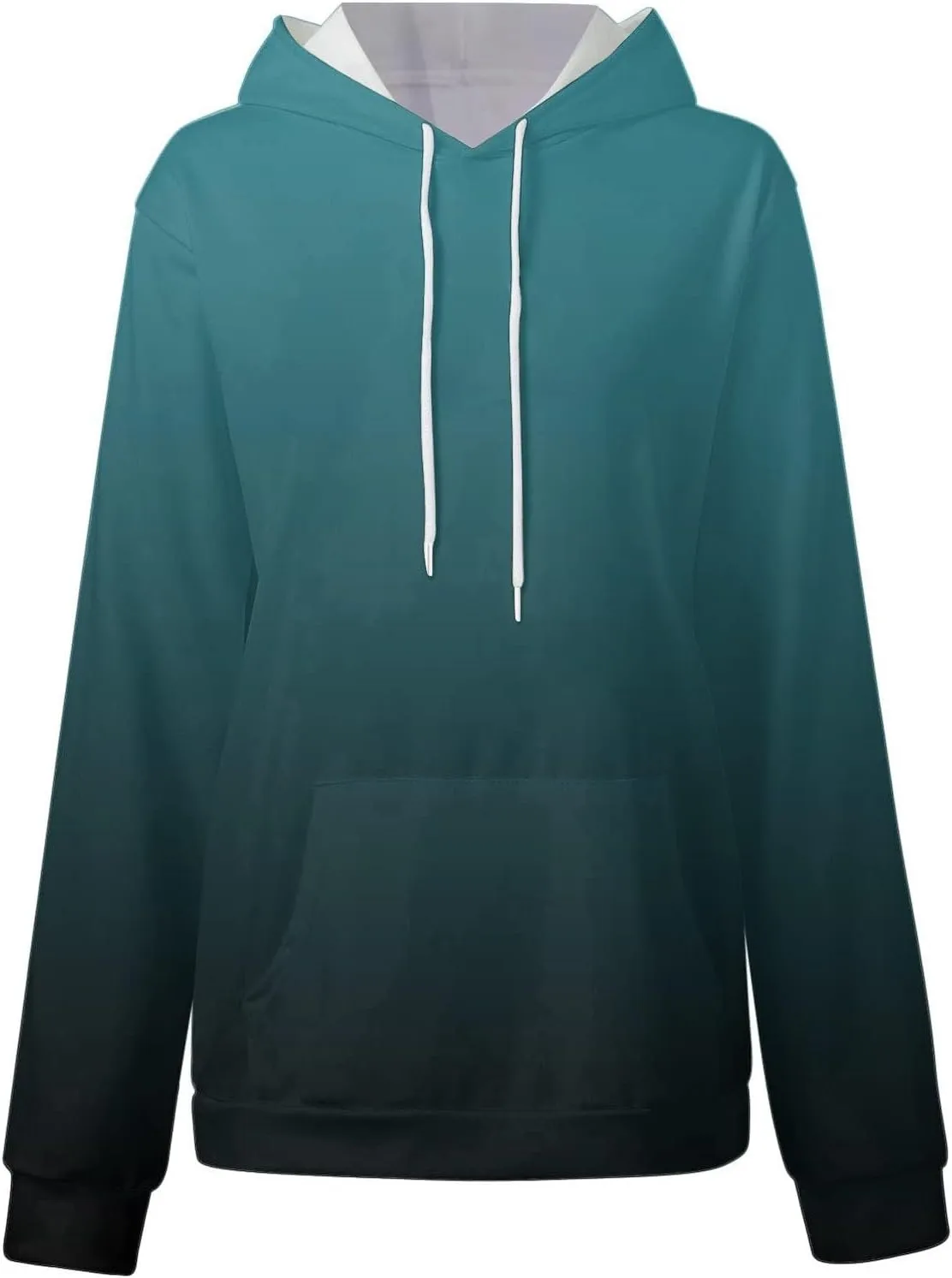 Gradient Oversized Sweatshirts for Women Loose Fit Casual Y2k Hoodies Long Sleeve Hooded Sweatshirt Trendy Pullover