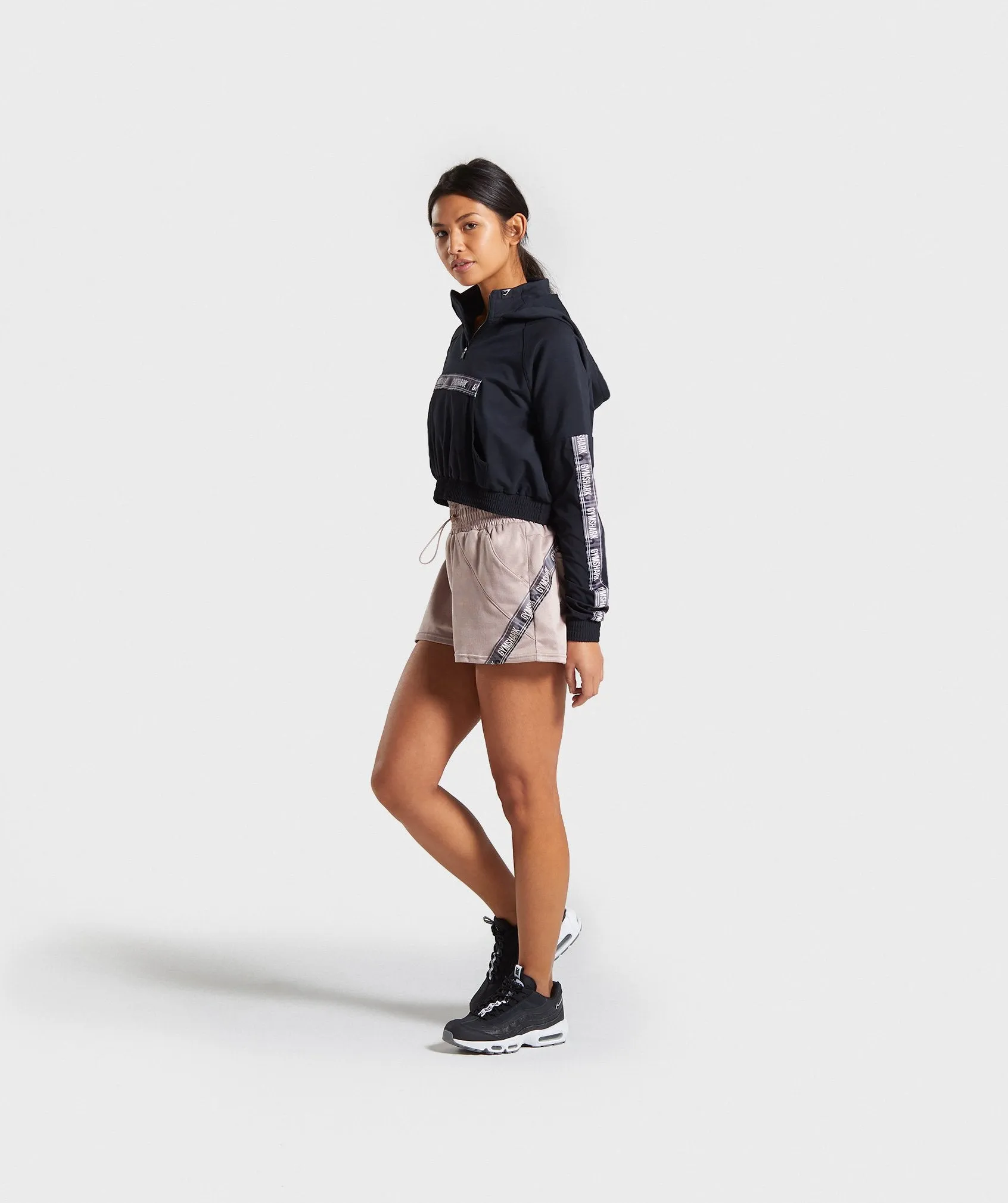 Gymshark Revival 1/4 Zip Hoodie - Black