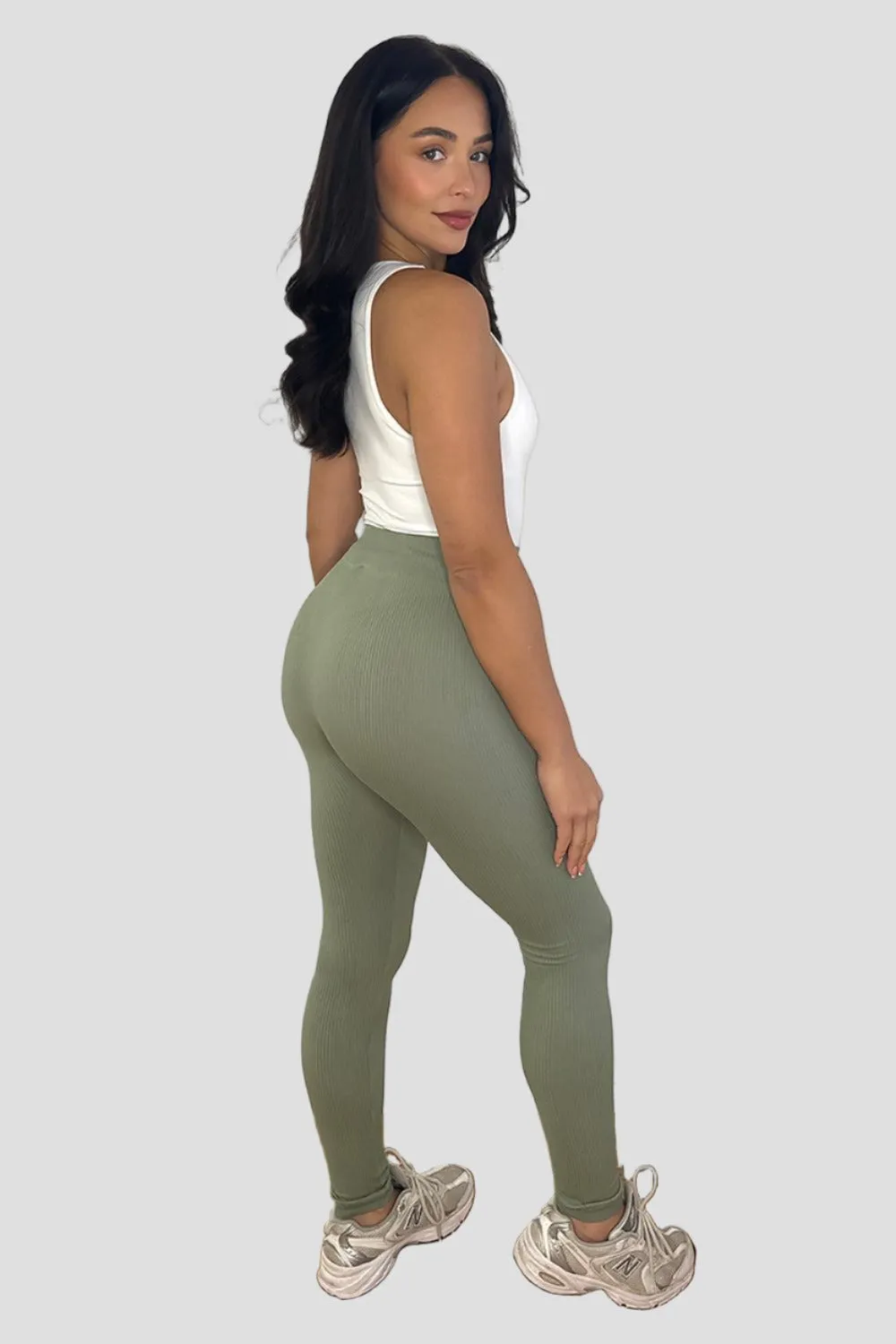 High Waist Wide Band Stretchy Leggings