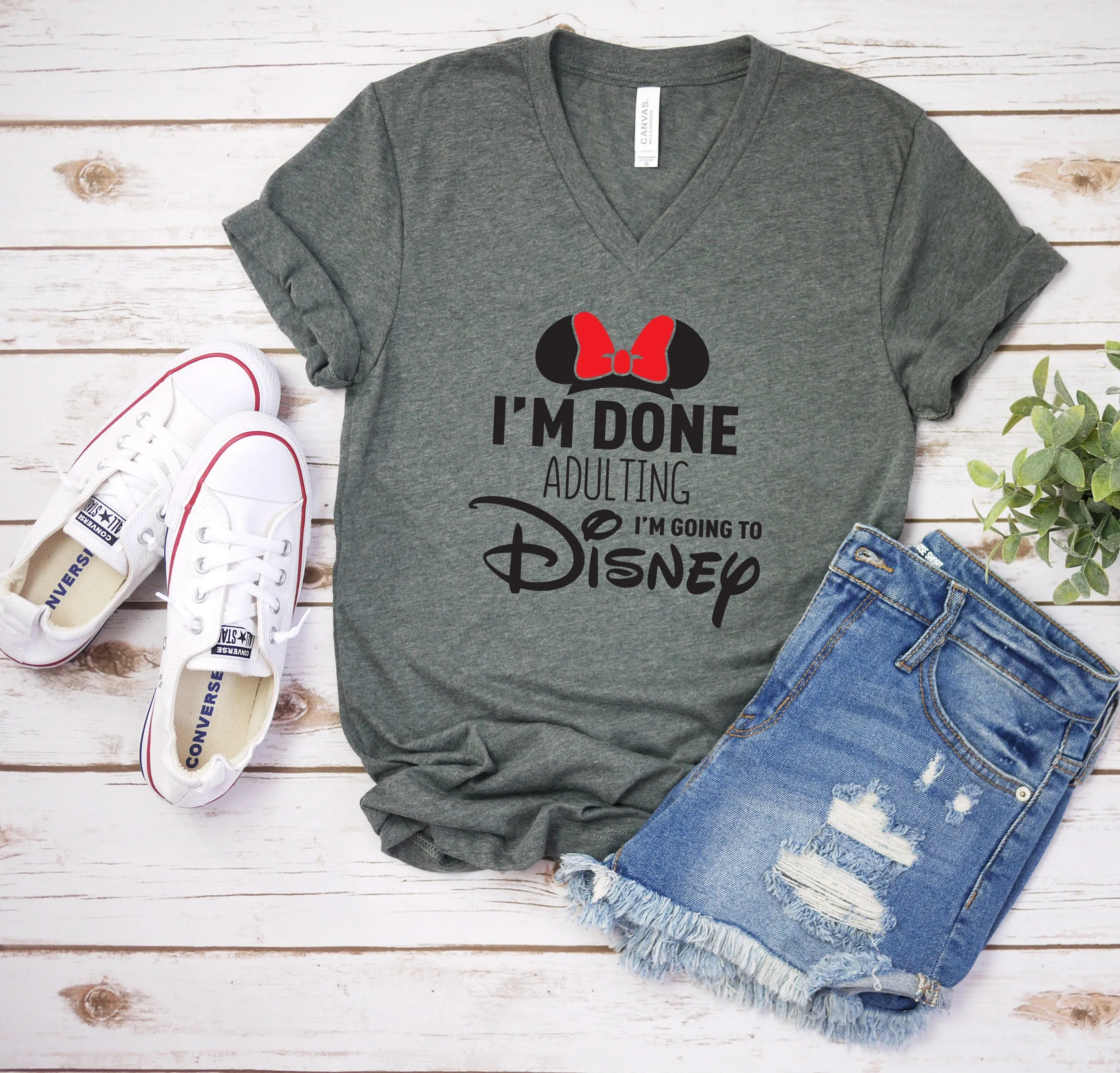I'm Done Adulting I'm Going to Disney T Shirt - Disney Trip Matching Shirts - Disney Family - Minnie Mouse